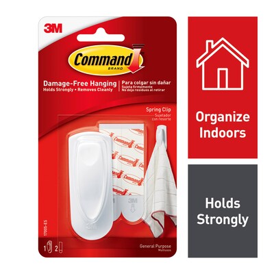 Command Jumbo Spring Clip, White (17005-ES)