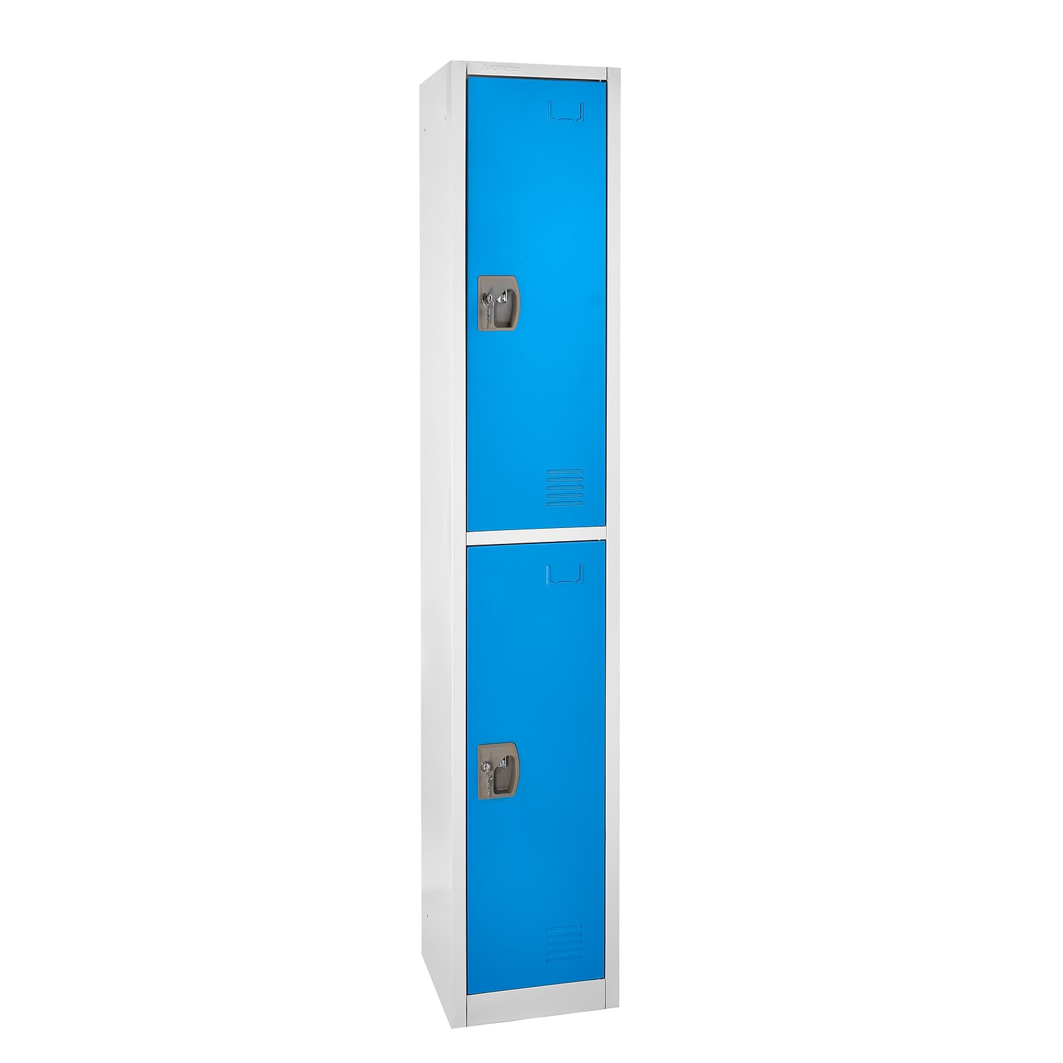 AdirOffice 72 2-Tier Key Lock Blue Steel Storage Locker (629-202-BLU)