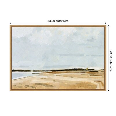 Amanti Art Quiet Coast I by Emma Caroline Framed Canvas Wall Art Print, 33" x 23" (A42677683002)