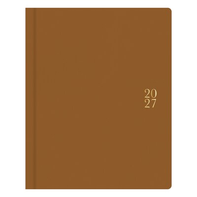 2027 Blue Sky Bespoke Letterpress Boothcloth 8 x 10 Calendar Year Weekly & Monthly Standard Planner, Faux Leather Cover