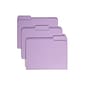 Smead File Folders, 1/3-Cut Tab, Letter Size, Lavender, 100/Box (12443)