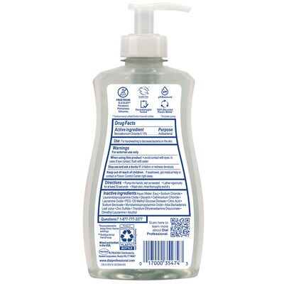 Dial Professional Antibacterial & Sensitive with Aloe Liquid Hand Soap, 11 Fl. Oz., 12/Carton (17000