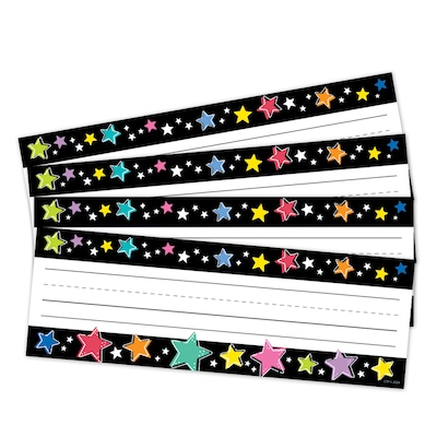 Creative Teaching Press Star Bright Colorful Stars on Black Name Plates, 36/Pack, 6 Packs (CTP10940-6)