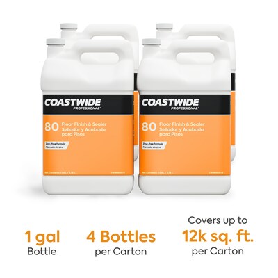 Coastwide Professional™ Floor Finish and Sealer 80, 3.78L, 4/Carton (CW080RU01-A)