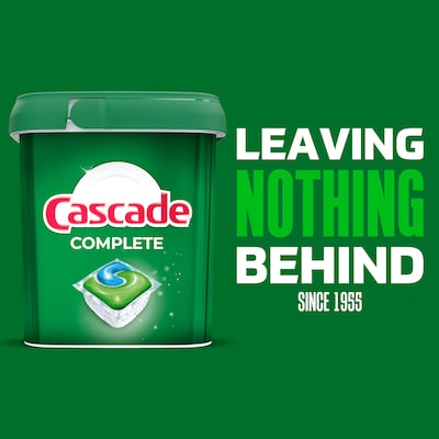 Cascade Complete ActionPacs Dishwashing Detergent Pacs, Fresh Scent, 55 Pods/Pack (55196/60810)