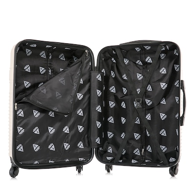 InUSA Resilience 25.59" Hardside Suitcase, 4-Wheeled Spinner, TSA Checkpoint Friendly, Sand (IURES00M-SAN)