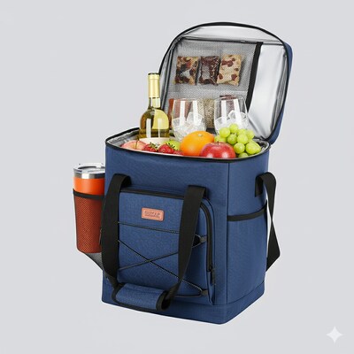 Dukap Dash Polyester Lunch Bag, Blue (CDKDAS16BLU)