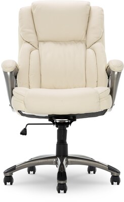 Serta Garret Ergonomic Bonded Leather Swivel Executive Chair, American Beige (CH200112)