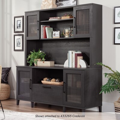 Sauder Tiffin Line 66"W Desktop Hutch, Raven Oak (433264)