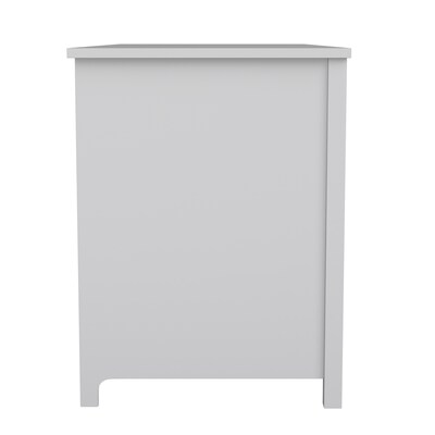 Martha Stewart Hutton 54"W Engineered Wood Rectangular Shaker Style Home Office Desk, Gray/Brushed Nickel (ZGZP09GY)