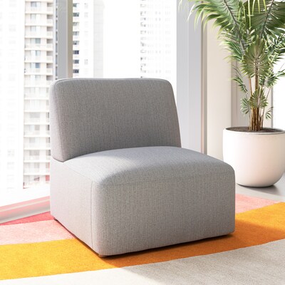 Bush Business Furniture Assemble Modular Lounge Chair, Armless, Fog Fabric (ASM130FGF-03)
