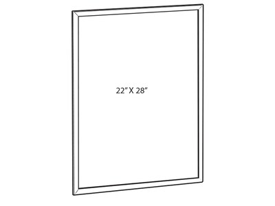 Azar Poster Holder, 22 x 28, Silver Aluminum (300233-SLV)