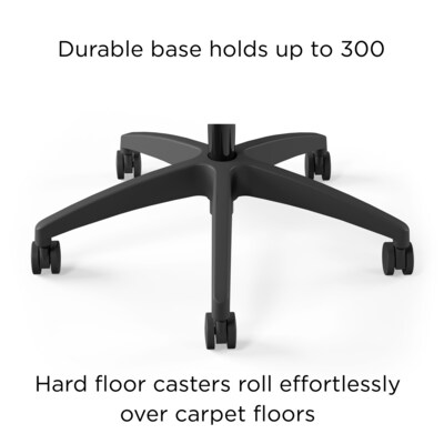 Union & Scale™ Workplace2.0™ 500 Series Armless Fabric Task Chair, Black, (52257)