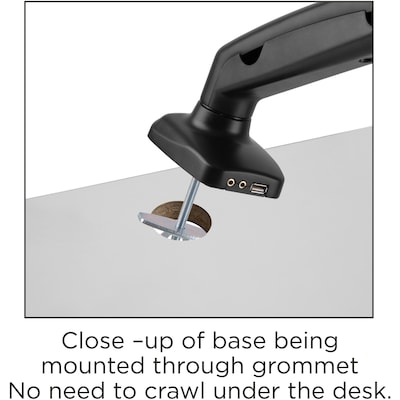 Lorell Adjustable Single Monitor Mounting Arm, Up to 32 Monitor, Black (LLR99800)