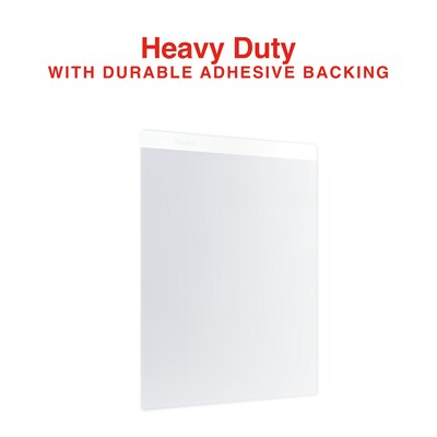 Staples Heavyweight Sealed Job Ticket Holder, 8.5 x 11, Clear, 50/Pack (ST63084)