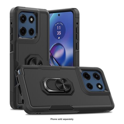 SaharaCase Raider Series Phone Case for Motorola Moto G Stylus 5G, Shock Absorbing, Scorpion Black (CP00788)