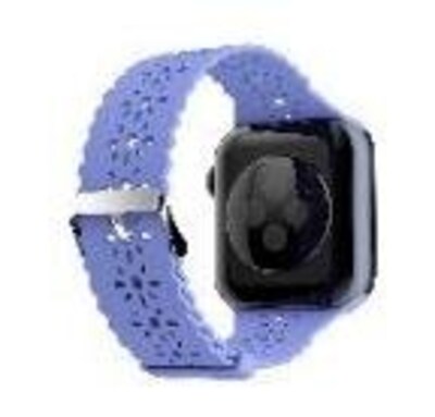 LAX Lace Silicone Band for Apple Watch, Gray Blue