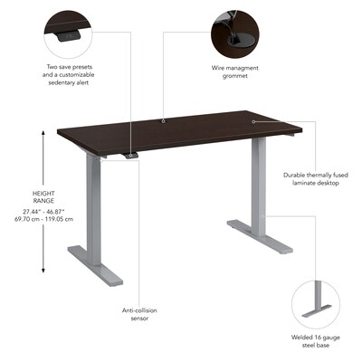 Bush Business Furniture Move 60 Series 48"W Electric Height Adjustable Standing Desk, Mocha Cherry (M6S4824MRSK)