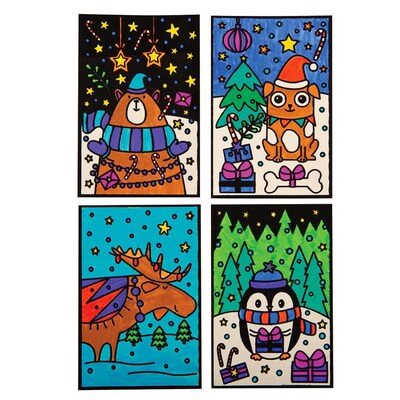 S&S Tis the Season Velvet Art Mini Posters, 4 x 6, 120/Pack (PS1470)