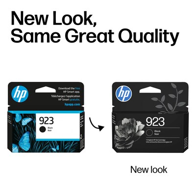 HP 923 Black Standard Yield Ink Cartridge, Prints Up to 500 Pages (4K0T3LN)