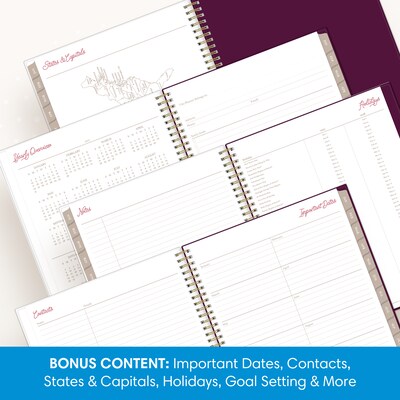 2027 Blue Sky 8.5" x 11" Weekly & Monthly Planner, Red (160256)