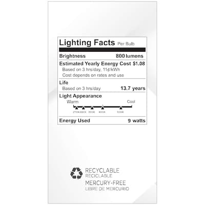 Viribright 9 Watts Selectable LED Household Bulb (640342)