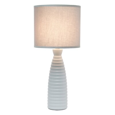 Simple Designs Alsace Bottle Table Lamp, Gray (LT2076-GRY)
