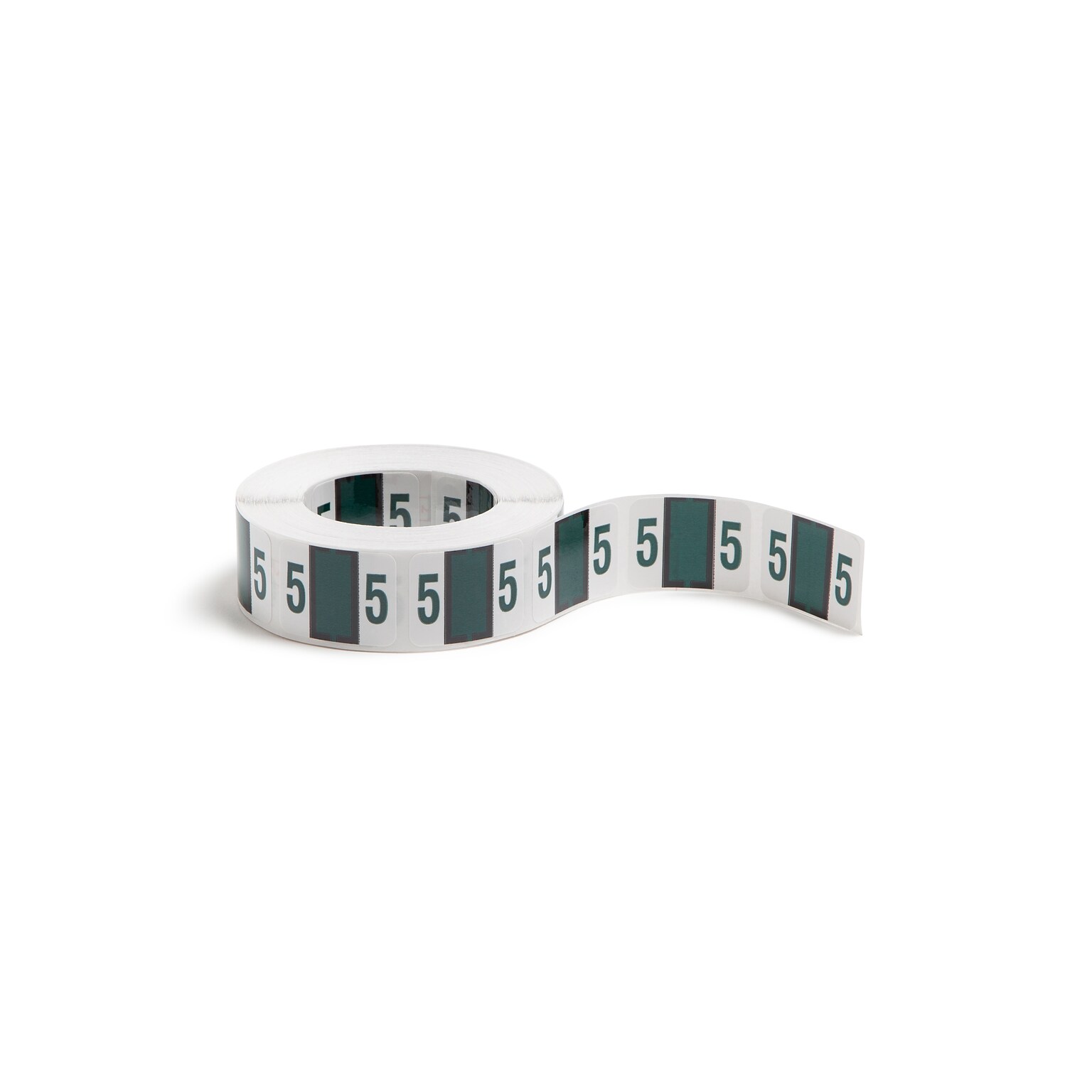 Smead BCCRN Color Coded Numeric Labels, 5, Dark Green, 500/Roll (67375)