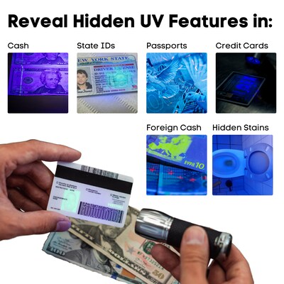 Dri Mark UV Pro Counterfeit Detection Flashlight (UVPROPLUS-B)
