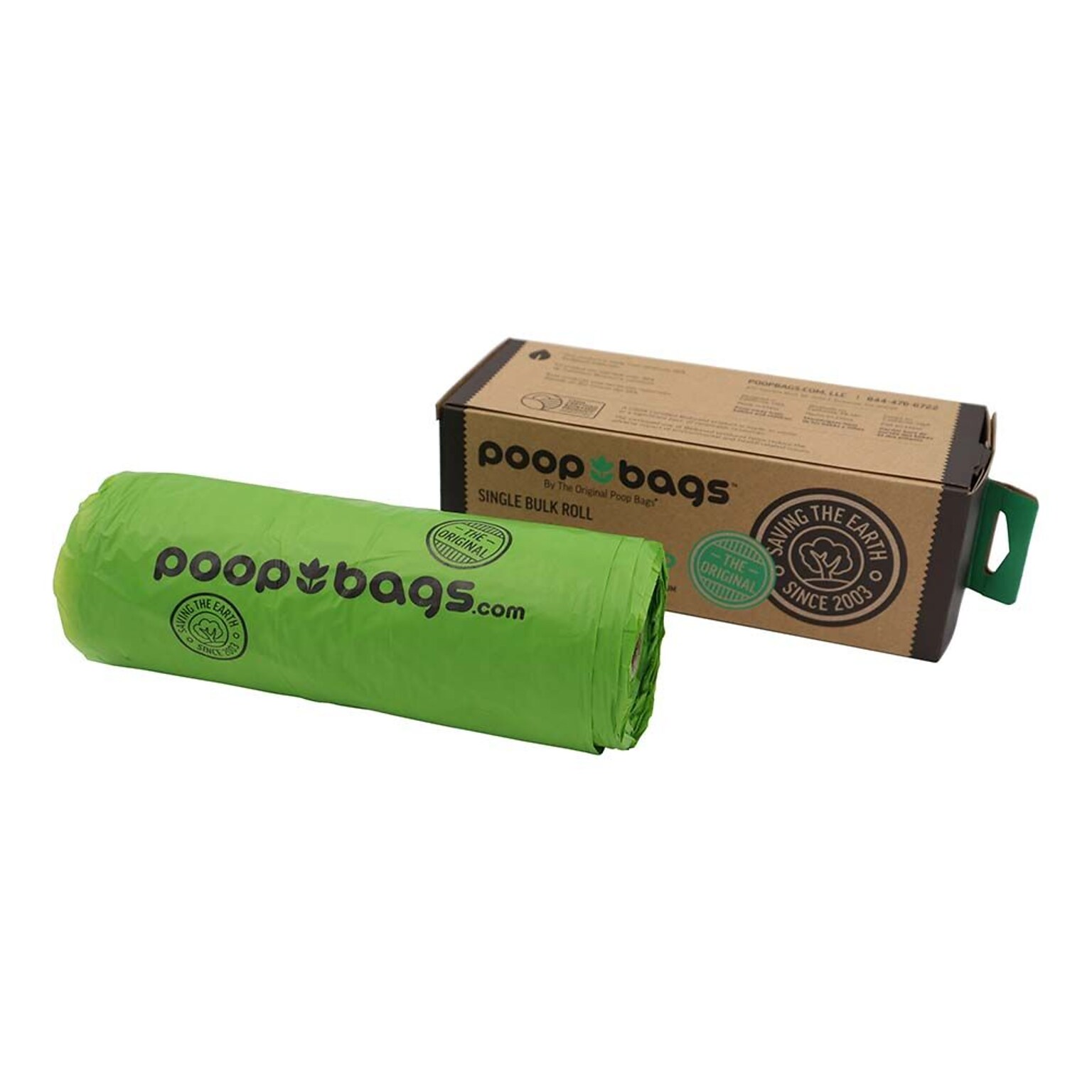 The Original Poop Bags® USDA Biobased Dog Waste Bulk Roll, Twin pack, 600 Count (310PB929)