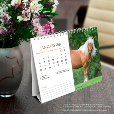 2027 BrownTrout Horse Lovers 7.5" x 6" Monthly Wall Calendar, Assorted Colors (9798330709397)