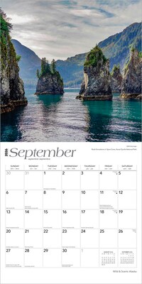 2026 BrownTrout Alaska Wild & Scenic 12" x 12" Monthly Wall Calendar (9798330702046)
