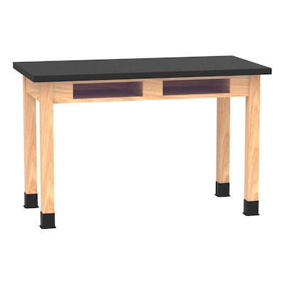 Diversified Woodcrafts School Classroom Rectangular Science Lab Table, 48 x 24, Oak (C7102BK30N)