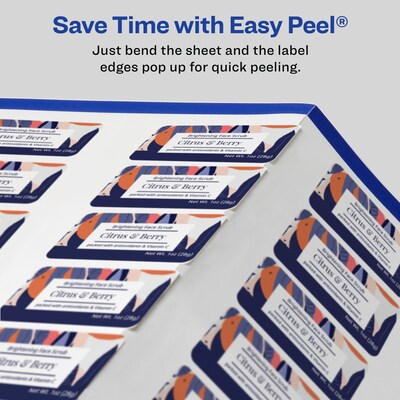 Avery Laser/Inkjet Rectangle Multipurpose Labels, 1" x 2", White, 600 Labels/Pack (94220)