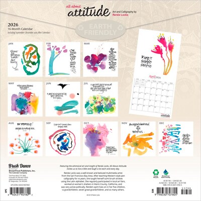 2026 BrownTrout All About Attitude 12 x 12 Monthly Wall Calendar (9798330707805)