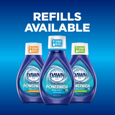 Dawn Ultra Platinum Powerwash Free & Clear Dish Soap Spray, Light Pear Scent, 16 oz. (65732)