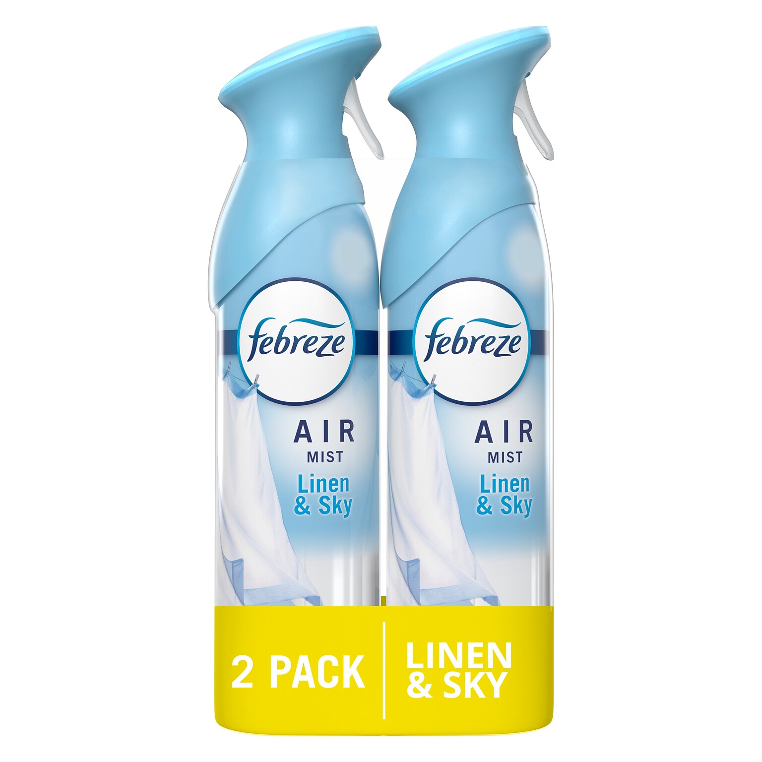 Febreze Air Mist Air Freshener Spray, Linen & Sky Scent, 8.1 oz., 2/Pack (4108/77995)