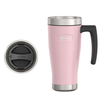 Thermos Icon Stainless Steel Travel Mug, 16 oz., Sunset Pink, (THRIS1002SP4)