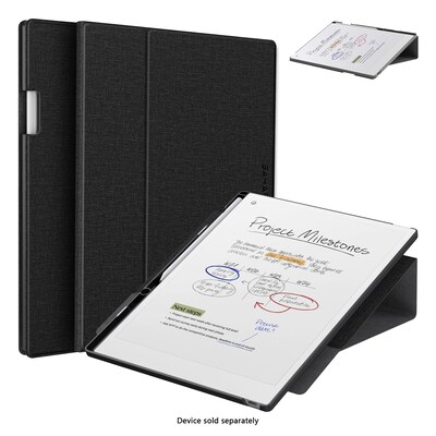SaharaCase Venture Series Bi-Fold Folio Case for reMarkable Paper Pro, Black (TB00429)