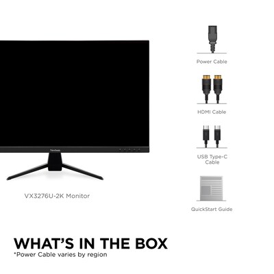 ViewSonic 32" 75Hz LCD Monitor, Black (VX3267U-2K)