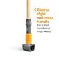 Coastwide Professional™ 60" Clamp Style Wood Wet Mop Handle, Plastic Head (CW61060-CC)