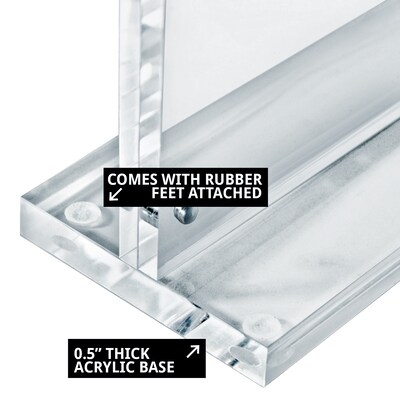 Azar Non-Specified Holder, 7" x 5.625", Horizontal, Table Top, Clear, Acrylic (104775)