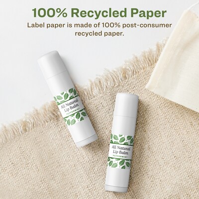 Avery EcoFriendly Laser/Inkjet Square Multipurpose Labels, 3/4 x 3/4, White, 2000/Pack (94102)