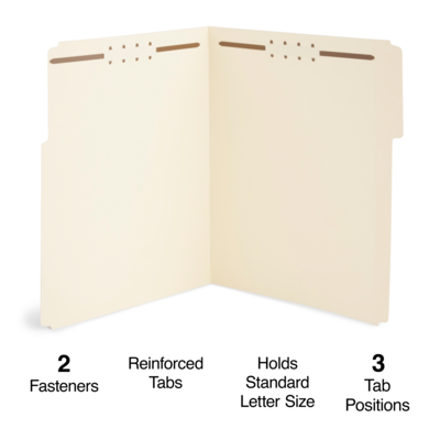 Staples Reinforced  Classification Folder, 3/4 Expansion, Letter Size, Manila, 50/Box (ST831099/831099)