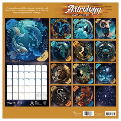 2027 TF Publishing Astrology 12" x 12" Monthly Wall Calendar, Multicolored (27-1132)