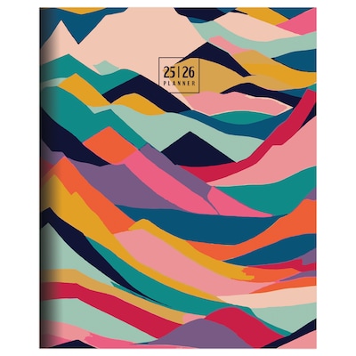 2025-2026 TF Publishing Peaks and Valleys 6.5 x 8 Academic Year Monthly Planner, Paperboard Cover,
