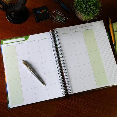 Global Printed Products Deluxe Spring Floral 8.5" x 11" Academic Planner, Plastic Cover, Multicolored (NAD-UNDTP-30)