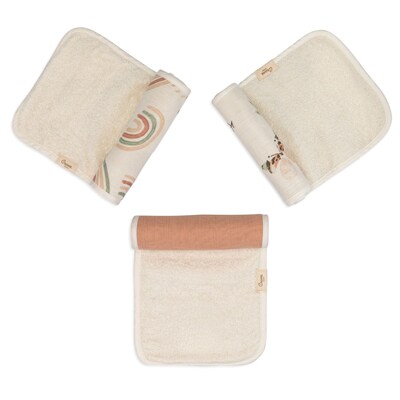 Crane Baby Parker Baby Burp Cloth Set, 3-Piece, Rainbow/Butterfly (BC-100BCS-2)