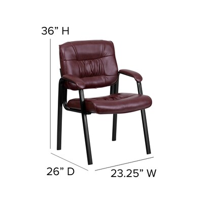 Flash Furniture Leather Reception and Guest Chair, Burgundy (BT1404BURG)