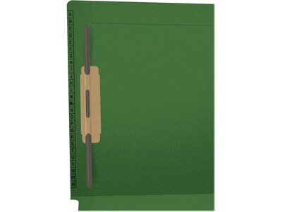 Medical Arts Press Kardex Match Reinforced End Tab File Folder, Letter-Size, Green, 50/Box (F1180-GRN)